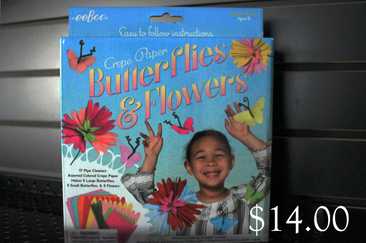 Butterflies & Flowers Crepe Paper Kit: $14